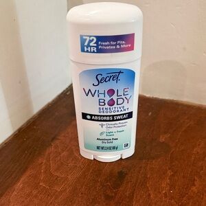 ⭐️2 for $15 NWT Secret Whole Body Solid Deodorant- Light Fresh scent